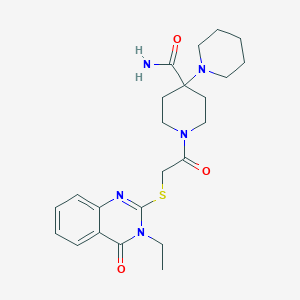 1'-{[(3-ethyl-4-oxo-3,4-dihydro-2-quinazolinyl)thio]acetyl}-1,4'-bipiperidine-4'-carboxamide