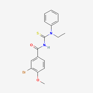 molecular formula C17H17BrN2O2S B3635113 3-bromo-N-[ethyl(phenyl)carbamothioyl]-4-methoxybenzamide 