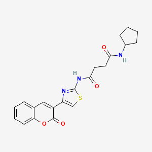 molecular formula C21H21N3O4S B3635133 N-cyclopentyl-N'-[4-(2-oxo-2H-chromen-3-yl)-1,3-thiazol-2-yl]succinamide 