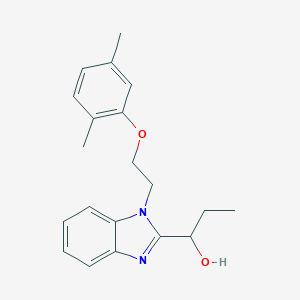 molecular formula C20H24N2O2 B363514 1-{1-[2-(2,5-Dimethylphenoxy)ethyl]benzimidazol-2-yl}propan-1-ol CAS No. 887348-32-5