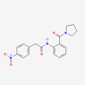 2-(4-nitrophenyl)-N-[2-(pyrrolidine-1-carbonyl)phenyl]acetamide