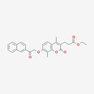 ethyl 3-{4,8-dimethyl-7-[2-(2-naphthyl)-2-oxoethoxy]-2-oxo-2H-chromen-3-yl}propanoate