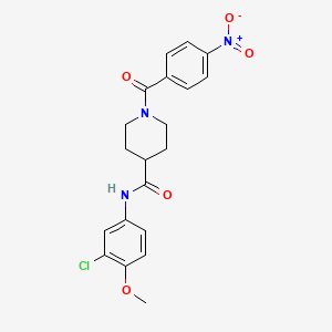 N-(3-chloro-4-methoxyphenyl)-1-(4-nitrobenzoyl)-4-piperidinecarboxamide