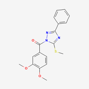 (3,4-dimethoxyphenyl)[5-(methylsulfanyl)-3-phenyl-1H-1,2,4-triazol-1-yl]methanone