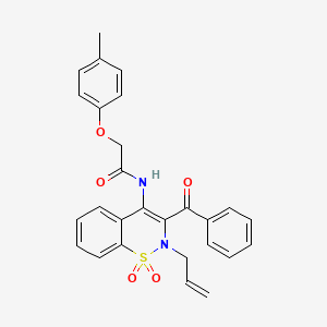 N-(2-allyl-3-benzoyl-1,1-dioxido-2H-1,2-benzothiazin-4-yl)-2-(4-methylphenoxy)acetamide