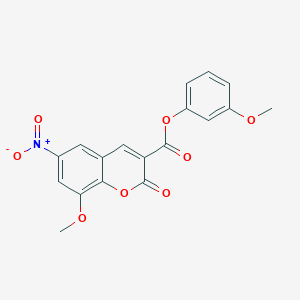 3-methoxyphenyl 8-methoxy-6-nitro-2-oxo-2H-chromene-3-carboxylate