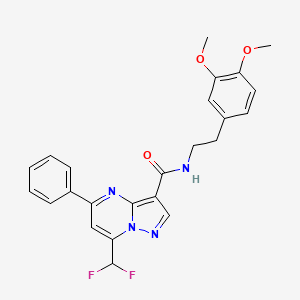 7-(difluoromethyl)-N-[2-(3,4-dimethoxyphenyl)ethyl]-5-phenylpyrazolo[1,5-a]pyrimidine-3-carboxamide