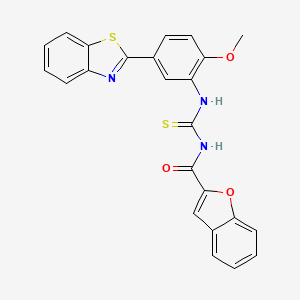 N-({[5-(1,3-benzothiazol-2-yl)-2-methoxyphenyl]amino}carbonothioyl)-1-benzofuran-2-carboxamide