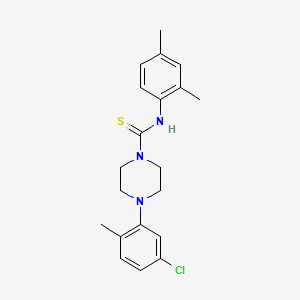 molecular formula C20H24ClN3S B3635268 4-(5-CHLORO-2-METHYLPHENYL)-N-(2,4-DIMETHYLPHENYL)TETRAHYDRO-1(2H)-PYRAZINECARBOTHIOAMIDE 