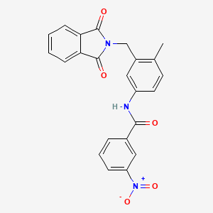 molecular formula C23H17N3O5 B3635275 N-{3-[(1,3-dioxo-1,3-dihydro-2H-isoindol-2-yl)methyl]-4-methylphenyl}-3-nitrobenzamide 