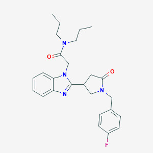 B363530 2-{2-[1-(4-fluorobenzyl)-5-oxopyrrolidin-3-yl]-1H-benzimidazol-1-yl}-N,N-dipropylacetamide CAS No. 942863-80-1