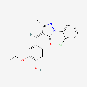 (4Z)-2-(2-chlorophenyl)-4-[(3-ethoxy-4-hydroxyphenyl)methylidene]-5-methylpyrazol-3-one