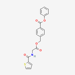 molecular formula C21H17NO5S B3635328 phenyl 4-({[N-(2-thienylcarbonyl)glycyl]oxy}methyl)benzoate 