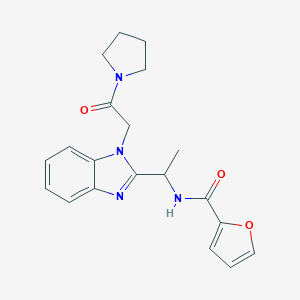 B363534 2-furyl-N-{[1-(2-oxo-2-pyrrolidinylethyl)benzimidazol-2-yl]ethyl}carboxamide CAS No. 943102-02-1