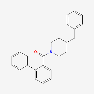 molecular formula C25H25NO B3635344 4-benzyl-1-(2-biphenylylcarbonyl)piperidine 