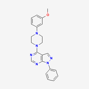 1-(3-METHOXYPHENYL)-4-{1-PHENYL-1H-PYRAZOLO[3,4-D]PYRIMIDIN-4-YL}PIPERAZINE