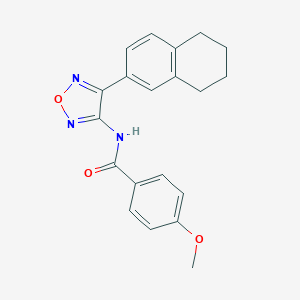 molecular formula C20H19N3O3 B363536 4-methoxy-N-[4-(5,6,7,8-tetrahydro-2-naphthalenyl)-1,2,5-oxadiazol-3-yl]benzamide CAS No. 912910-61-3