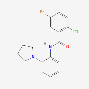 molecular formula C17H16BrClN2O B3635366 5-bromo-2-chloro-N-[2-(1-pyrrolidinyl)phenyl]benzamide 