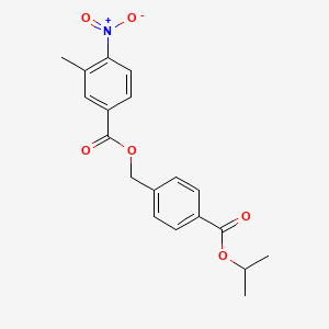 molecular formula C19H19NO6 B3635374 4-(isopropoxycarbonyl)benzyl 3-methyl-4-nitrobenzoate 