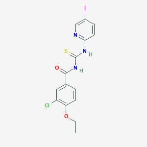 3-chloro-4-ethoxy-N-[(5-iodopyridin-2-yl)carbamothioyl]benzamide