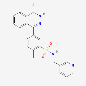 molecular formula C21H18N4O2S2 B3635406 5-(4-mercapto-1-phthalazinyl)-2-methyl-N-(3-pyridinylmethyl)benzenesulfonamide 