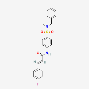 molecular formula C23H21FN2O3S B3635427 (2E)-N-{4-[benzyl(methyl)sulfamoyl]phenyl}-3-(4-fluorophenyl)prop-2-enamide 