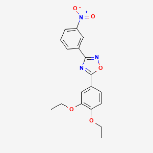 5-(3,4-diethoxyphenyl)-3-(3-nitrophenyl)-1,2,4-oxadiazole