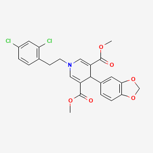 dimethyl 4-(1,3-benzodioxol-5-yl)-1-[2-(2,4-dichlorophenyl)ethyl]-1,4-dihydro-3,5-pyridinedicarboxylate