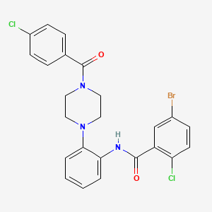 5-bromo-2-chloro-N-{2-[4-(4-chlorobenzoyl)-1-piperazinyl]phenyl}benzamide