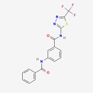 3-benzamido-N-[5-(trifluoromethyl)-1,3,4-thiadiazol-2-yl]benzamide