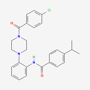 N-(2-{4-[(4-chlorophenyl)carbonyl]piperazin-1-yl}phenyl)-4-(propan-2-yl)benzamide