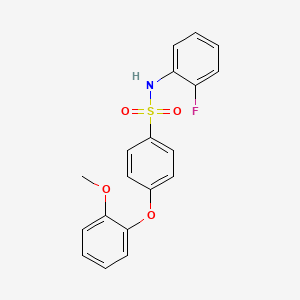 N-(2-fluorophenyl)-4-(2-methoxyphenoxy)benzene-1-sulfonamide