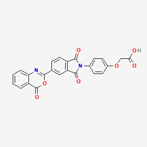 molecular formula C24H14N2O7 B3635497 {4-[1,3-dioxo-5-(4-oxo-4H-3,1-benzoxazin-2-yl)-1,3-dihydro-2H-isoindol-2-yl]phenoxy}acetic acid 