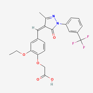 2-[2-ethoxy-4-[(Z)-[3-methyl-5-oxo-1-[3-(trifluoromethyl)phenyl]pyrazol-4-ylidene]methyl]phenoxy]acetic acid