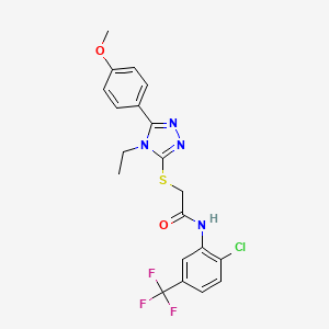 N-[2-chloro-5-(trifluoromethyl)phenyl]-2-{[4-ethyl-5-(4-methoxyphenyl)-4H-1,2,4-triazol-3-yl]sulfanyl}acetamide