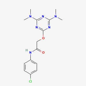 2-[[4,6-bis(dimethylamino)-1,3,5-triazin-2-yl]oxy]-N-(4-chlorophenyl)acetamide