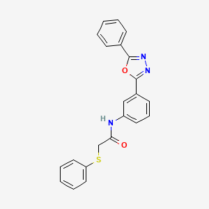 N-[3-(5-phenyl-1,3,4-oxadiazol-2-yl)phenyl]-2-(phenylthio)acetamide