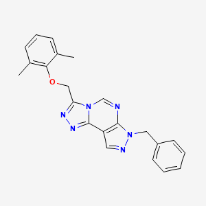 molecular formula C22H20N6O B3635595 7-benzyl-3-[(2,6-dimethylphenoxy)methyl]-7H-pyrazolo[4,3-e][1,2,4]triazolo[4,3-c]pyrimidine 