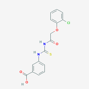 molecular formula C16H13ClN2O4S B3635611 3-({[(2-Chlorophenoxy)acetyl]carbamothioyl}amino)benzoic acid 