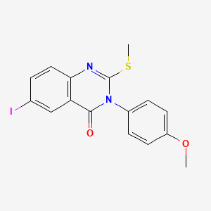 6-iodo-3-(4-methoxyphenyl)-2-(methylthio)-4(3H)-quinazolinone