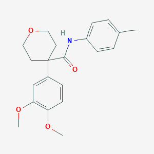 4-(3,4-dimethoxyphenyl)-N-(4-methylphenyl)tetrahydro-2H-pyran-4-carboxamide