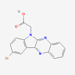 molecular formula C16H10BrN3O2 B3635650 (9-bromo-6H-indolo[2,3-b]quinoxalin-6-yl)acetic acid 