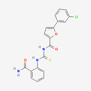 N-({[2-(aminocarbonyl)phenyl]amino}carbonothioyl)-5-(3-chlorophenyl)-2-furamide