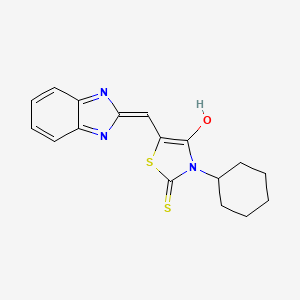 5-(1H-benzimidazol-2-ylmethylene)-3-cyclohexyl-2-thioxo-1,3-thiazolidin-4-one