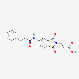 3-{1,3-dioxo-5-[(3-phenylpropanoyl)amino]-1,3-dihydro-2H-isoindol-2-yl}propanoic acid