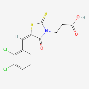 3-[(5E)-5-[(2,3-dichlorophenyl)methylidene]-4-oxo-2-sulfanylidene-1,3-thiazolidin-3-yl]propanoic acid