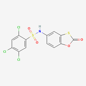 2,4,5-trichloro-N-(2-oxo-1,3-benzoxathiol-5-yl)benzenesulfonamide