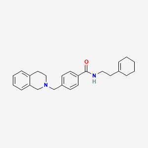 N-[2-(CYCLOHEX-1-EN-1-YL)ETHYL]-4-[(1,2,3,4-TETRAHYDROISOQUINOLIN-2-YL)METHYL]BENZAMIDE