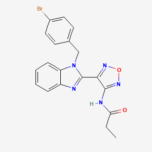 N-{4-[1-(4-bromobenzyl)-1H-benzimidazol-2-yl]-1,2,5-oxadiazol-3-yl}propanamide