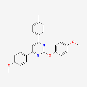 2-(4-methoxyphenoxy)-4-(4-methoxyphenyl)-6-(4-methylphenyl)pyrimidine